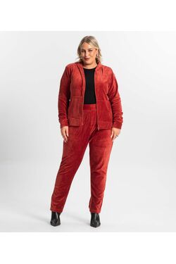 Jaqueta Plus Size Com Capuz em Plush - 51760