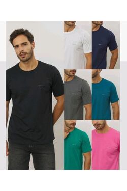 Camiseta Masculina Plus Size Cor Bege Secreto - 47712