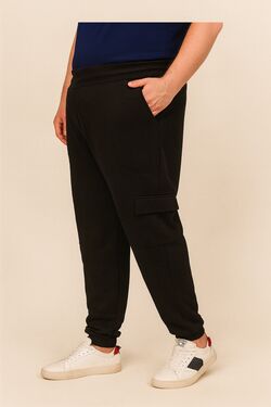 Calça Jogger Plus Size Cargo Preto You Size - 52586