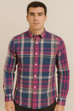 Camisa Algodão ML Xadrez Caw - 52605