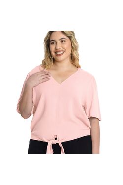 Blusa Plus Size Decote V Viscose