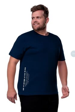 Camiseta Plus Size Life Is Better Marinho
