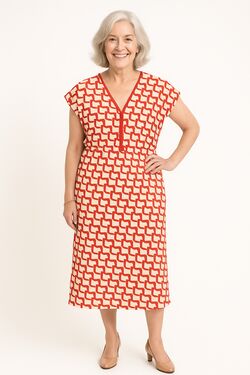 Vestido Midi Estampado Rovitex