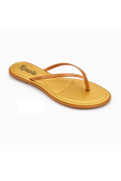 Rasteira Vogue Caramelo e Dourado Feminina  - 52825