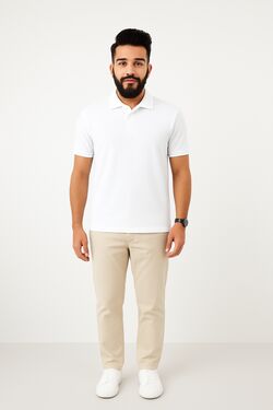 Camisa Polo Piquet Branco La Rossi  - 52874