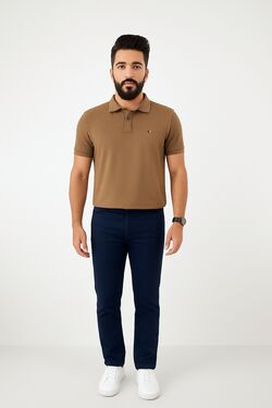 Camisa Polo Piquet Khaki La Rossi 