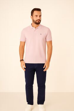 Camisa Polo Piquet Rosa Louca La Rossi 