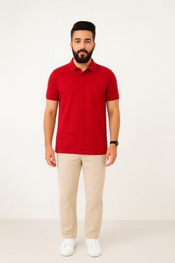 Camisa Polo Piquet Vermelho La Rossi  