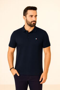Camisa Polo Piquet Marinho La Rossi 