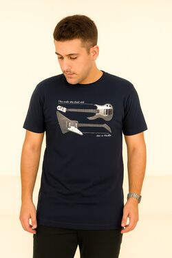 Camiseta Plus Size Thoux 100% Algodão – Estampa Guitar – Masculina - 52912