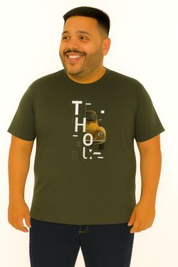Camiseta Plus Size Thoux 100% Algodão – Estampa - Fusca – Masculina