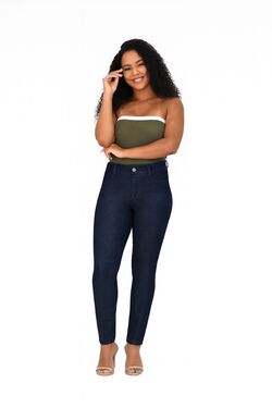 Calça Skinny Jeans Plus Size Até 58 – Muito Mais – Blue Sem Lavagem - 53031