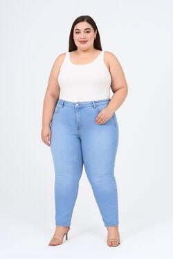Calça Skinny Jeans Plus Size Até 56 – Muito Mais – Blue Claro
