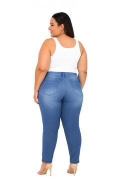 Calça Skinny Jeans Plus Size Até 56 – Muito Mais – Blue Claro - 53037