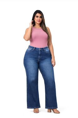Calça Wide Leg Petit Perfect Fit – Muito Mais – Jeans Azul