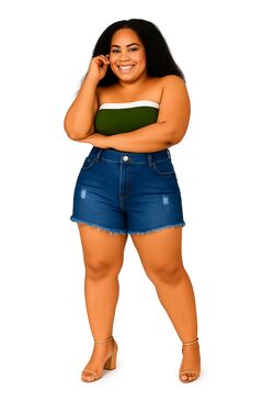 Shorts Jeans Feminino Muito Mais – Plus Size e Slim