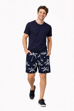 Shorts Tactel Masculino Estampado Folhagem Rovitex – Moda Praia com Conforto