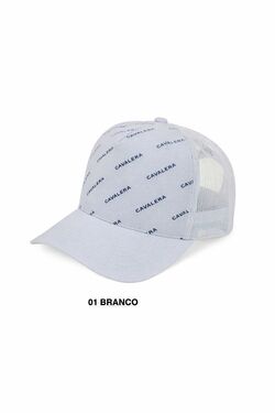 Boné Cavalera Branco Sarja com Tela Bordado – Ajustável