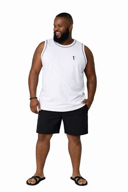 Regata Masculina Headplay em Algodão Branco – Confortável _ Veste G ao G3