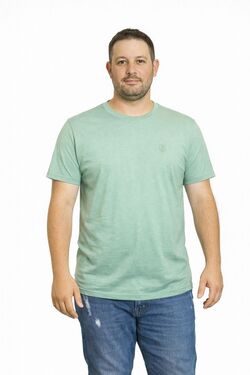 Camiseta Masculina Flame Rovitex Aquamarine – Algodão Misto