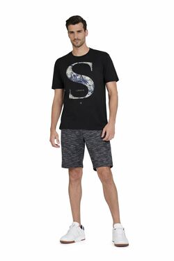 Camiseta Masculina Plus Size Comfort Fit Estampada Preto – Combed Cotton