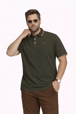 Camisa Polo Plus Size Masculina Diametro Verde Algodão e Poliéster