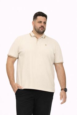 Camisa Polo Plus Size Masculina Diametro Cru Algodão e Poliéster