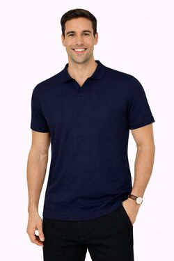 Camisa Polo Plus Size Slim Fit Six One Algodão com Elastano - Marinho