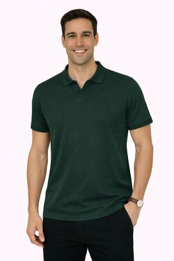 Camisa Polo Plus Size Slim Fit Six One Algodão com Elastano - Musgo