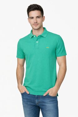 Camisa Polo Masculina Piquet Verde Six One Algodão Confort Slim