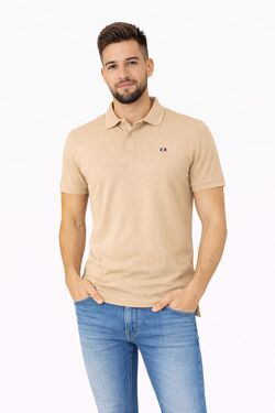 Camisa Polo Piquet Masculina La Rossi Bege Tofu Premium