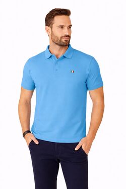 Camisa Polo Piquet Masculina La Rossi Azul Premium