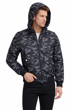 Jaqueta Nylon Masculina Dupla Face Blue Harbour Camuflada com Capuz