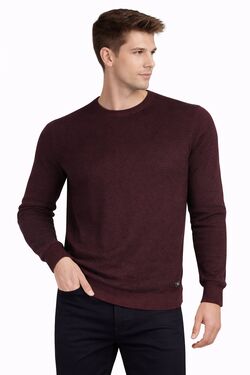 Blusa Masculina Suéter Malha Algodão Refined Man Bordô