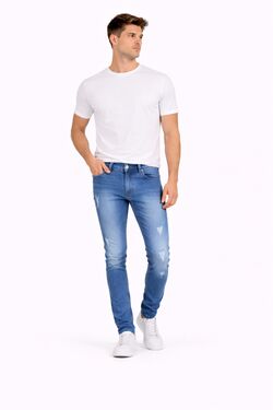 Calça Jeans Masculina Skinny Lavada R Sete com Elastano
