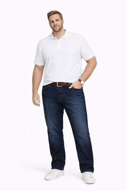 Calça Jeans Masculina Just Fit Plus Size Six One Marinho – 42 ao 54