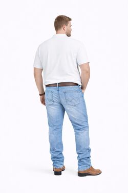Calça Jeans Masculina Regular Reta Wrangler Waist Classic – Plus Size – Gancho Médio