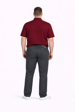 Calça Skinny Plus Size Masculina Sarja Chumbo Stretch R Sete Conforto Premium - 53876