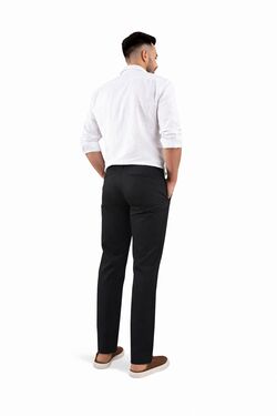 Calça Chino Cropped Masculina Preta Sarja Stretch Moderna - 53900