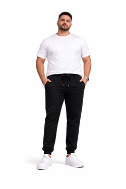 Calça Jogger Masculina Thoux Preta – Slim e Plus Size com Punho