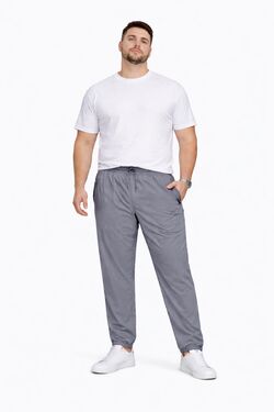 Calça Tactel Masculina Plus Size Lisa Stilo Port com Passante - 53917