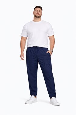 Calça Tactel Masculina Plus Size Lisa Stilo Port com Passante