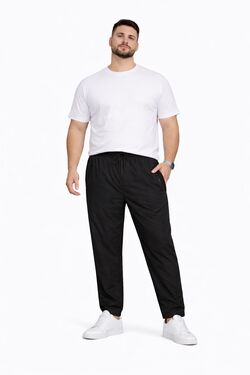 Calça Tactel Masculina Plus Size Rag Pickers com Zíper e Cordão - 53933