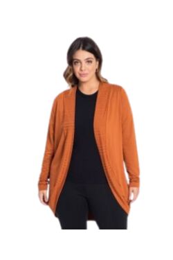 Cardigans Plus Size Feminino em Viscose com Elastano - Secret - 54232
