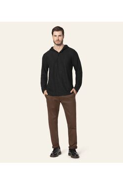 Blusão Masculino com Capuz Diametro Manga Longa Malhão Maquinetada Casual - 54326