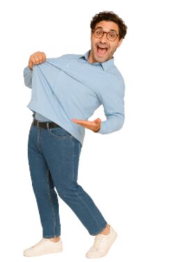 Camisa Masculina Slim Manga Longa Spandex Azul Claro Caw