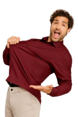 Camisa Masculina Slim Manga Longa Spandex Caw