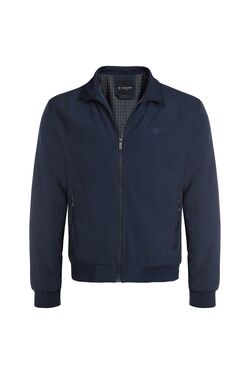 Jaqueta Bomber Masculina Plus Size Enrico Rossi Leve com Zíper Preto e Marinho
