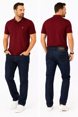 Calça Jeans Masculina La Rossi Just Azul Escuro com Elastano