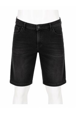 Bermuda Jeans Masculina Preta Just Fit Six One com Elastano - 54828